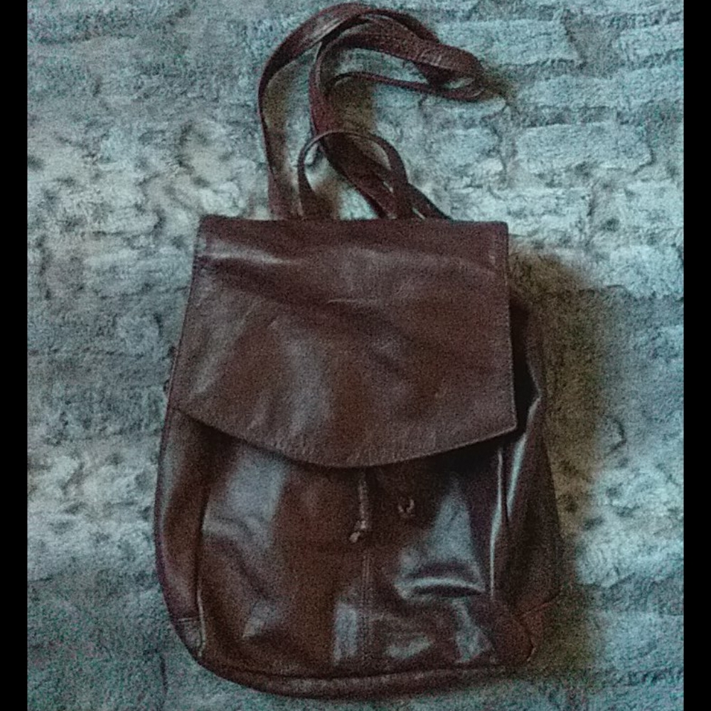 Leather backpack